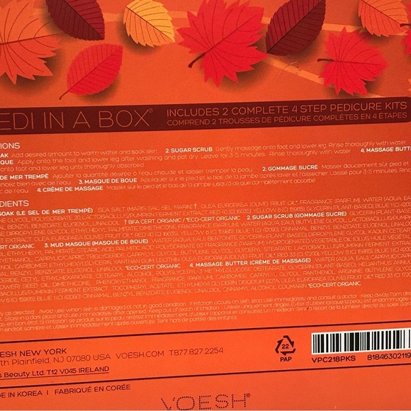 ✨HOST PICK✨ 💦 Innovative Voesh Pedi in a Box Deluxe 4 Step Kits - Pumpkin Spice - Picture 9 of 14